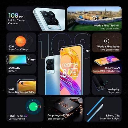 (Refurbished) realme 8 Pro (Infinite Blue, 128 GB) (6 GB RAM) - Image 4