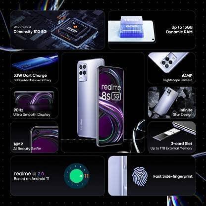 (Refurbished) realme 8s 5G (Universe Purple, 128 GB) (6 GB RAM) - Image 5