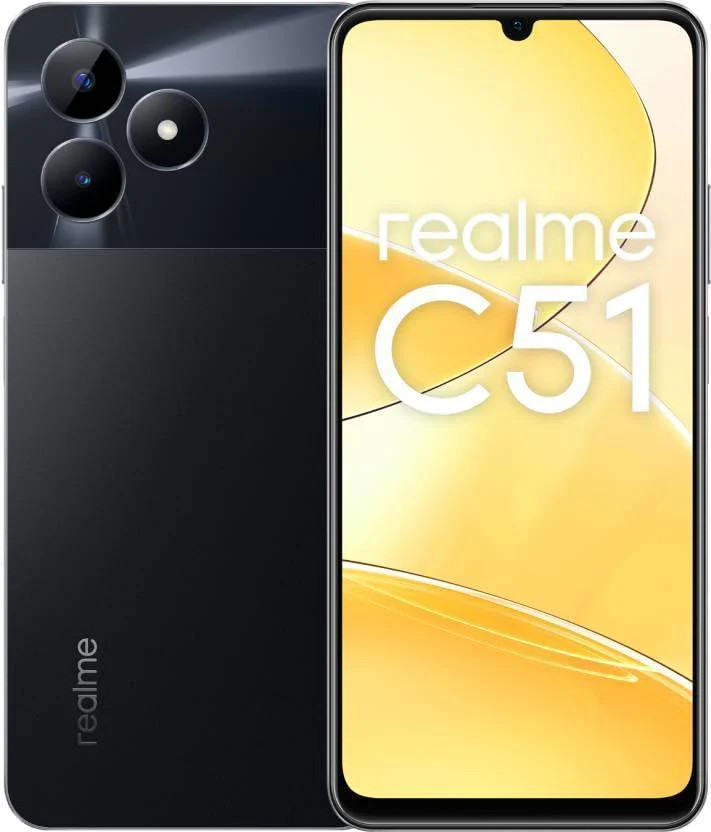 (Refurbished) realme C51 (Carbon Black, 4GB RAM, 128GB Storage)