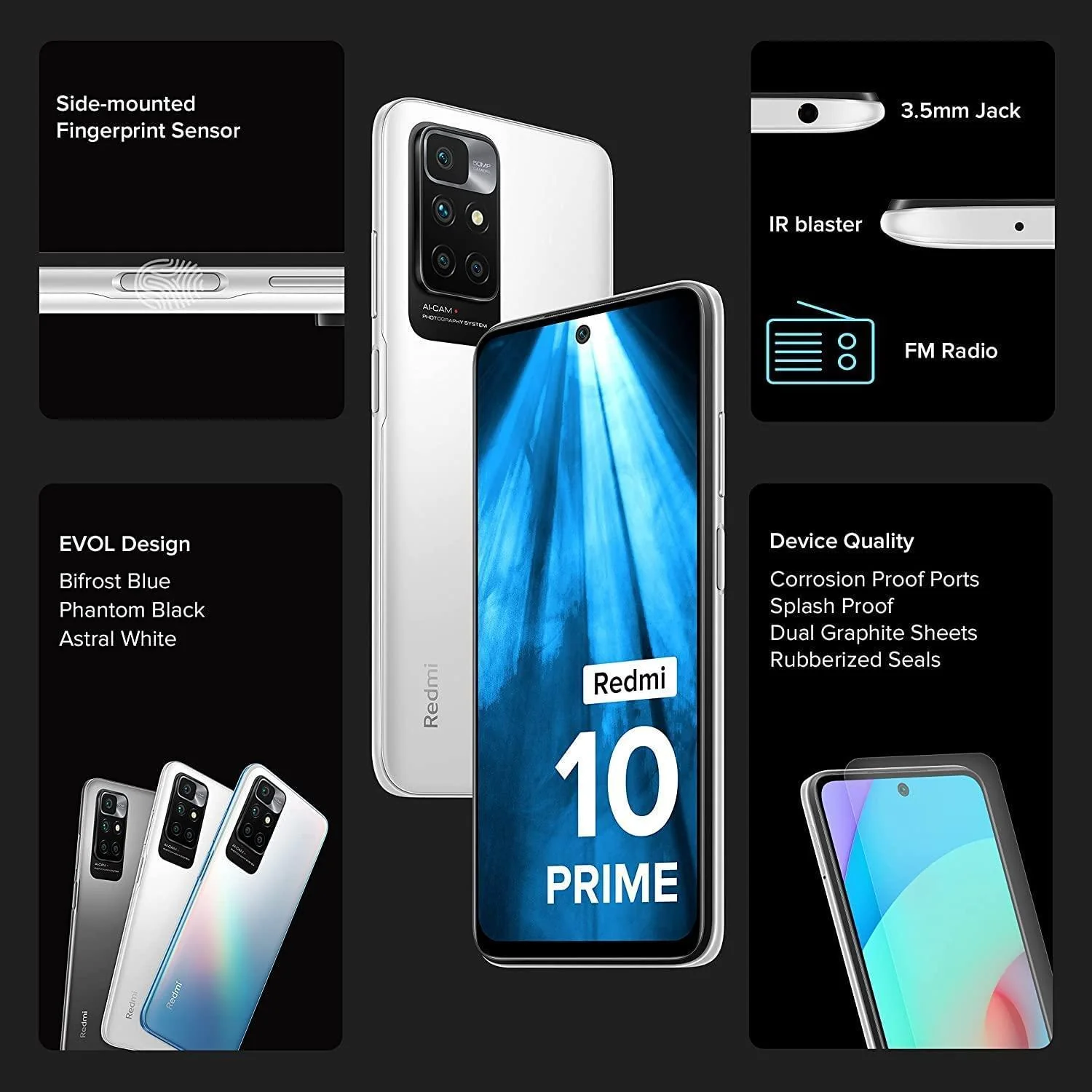 (Refurbished) Redmi 10 Prime (Astral White, 6GB RAM, 128GB ROM |Helio G88 with extendable RAM Upto 2GB |FHD+ 90Hz Adaptive Sync Display) - Image 4