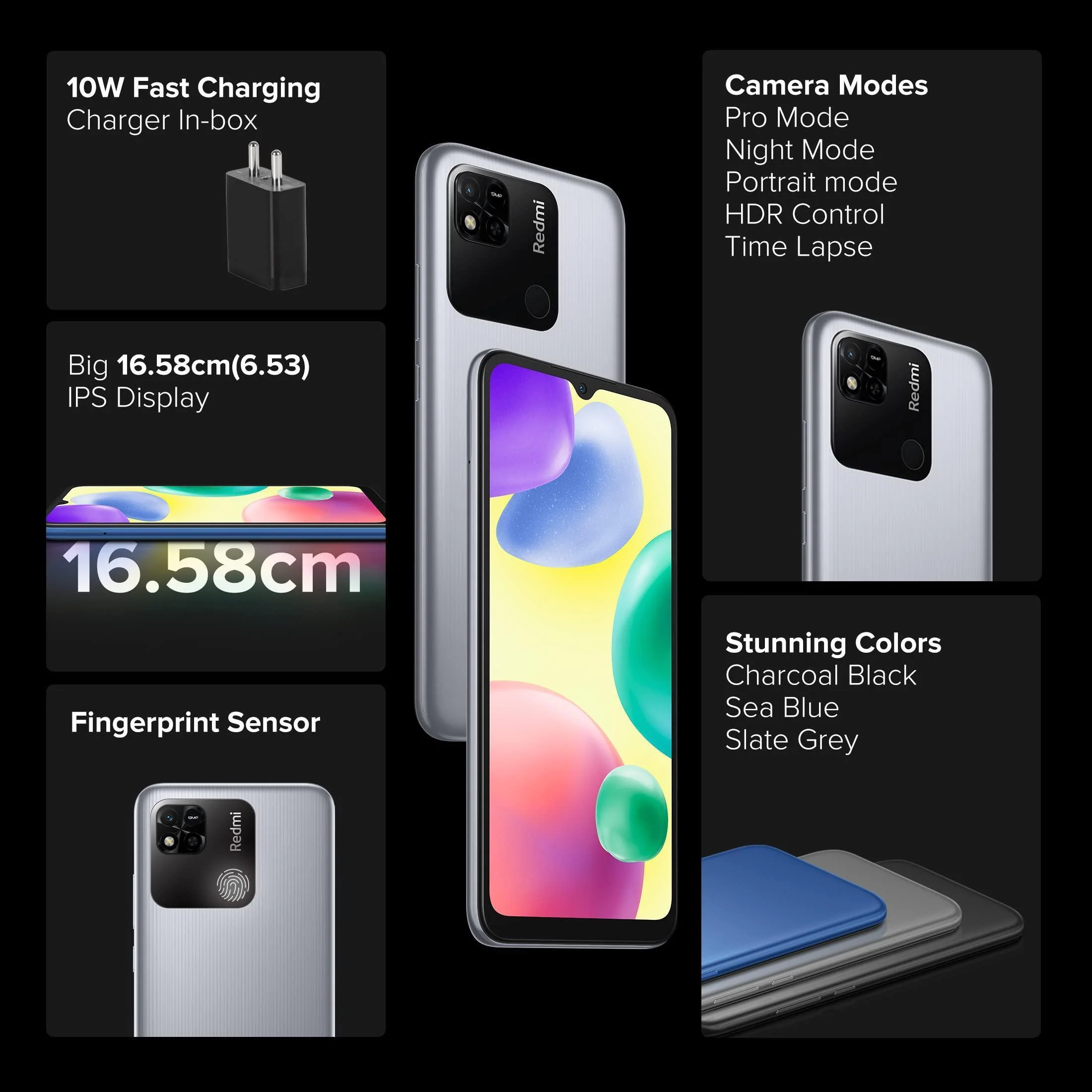 (Refurbished) Redmi 10A Sport (Slate Grey, 6GB RAM, 128GB Storage) | 2 Ghz Octa Cor Helio G25 | 5000 mAh Battery | Finger Print Sensor | Upto 8GB RAM with RAM Booster - Image 5