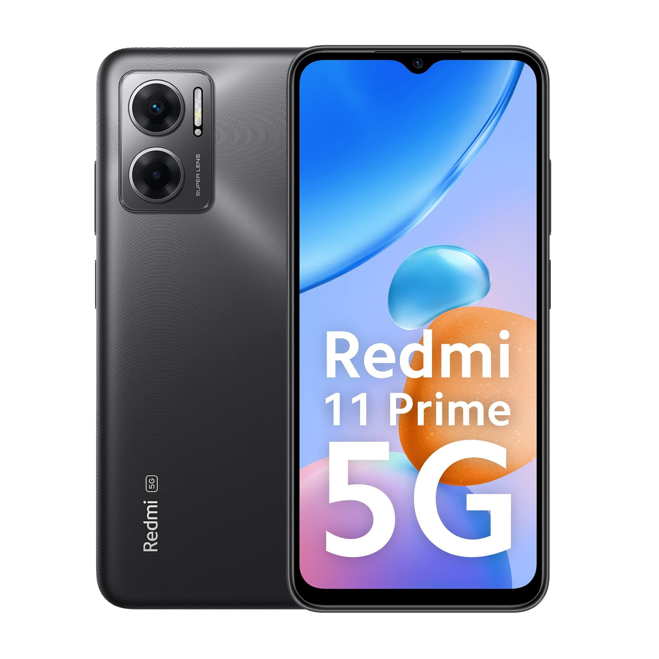 (Refurbished) Redmi 11 Prime 5G (Thunder Black, 4GB RAM, 64GB Storage) | Prime Design | MTK Dimensity 700 | 50 MP Dual Cam | 5000mAh | 7 Band 5G