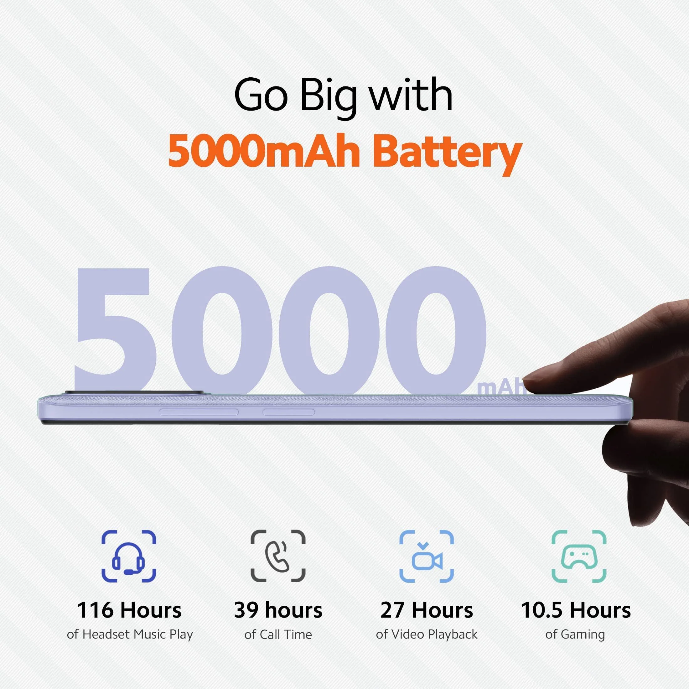 (Refurbished) Redmi 12C (Lavender Purple, 6GB RAM, 128GB Storage) | High Performance Mediatek Helio G85 | Big 17cm(6.71) HD+ Display with 5000mAh(typ) Battery - Image 2