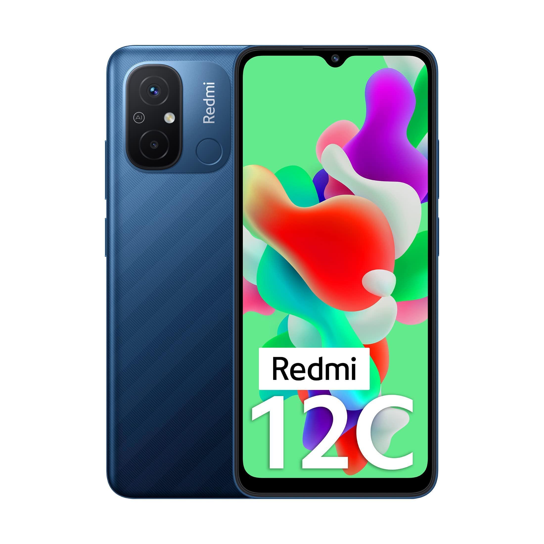 (Refurbished) Redmi 12C (Royal Blue, 4GB RAM, 64GB Storage) | High Performance Mediatek Helio G85 | Big 17cm(6.71) HD+ Display with 5000mAh(typ) Battery