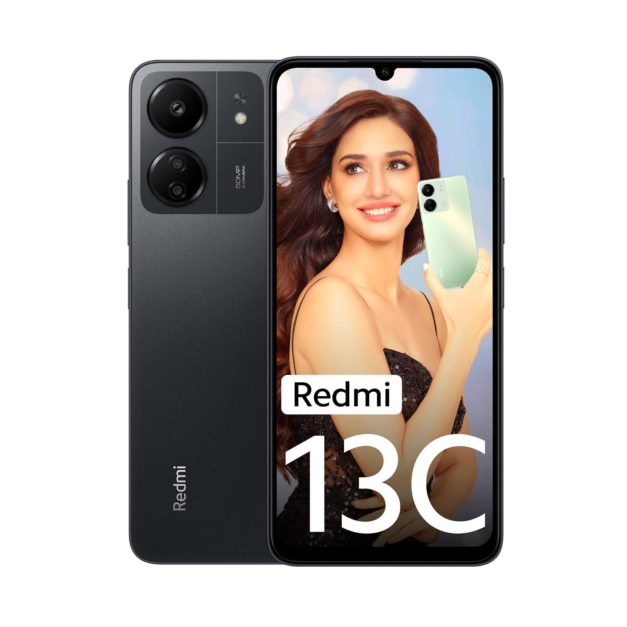 (Refurbished) Redmi 13C (Stardust Black, 8GB RAM, 256GB Storage) | Powered by 4G MediaTek Helio G85 | 90Hz Display | 50MP AI Triple Camera