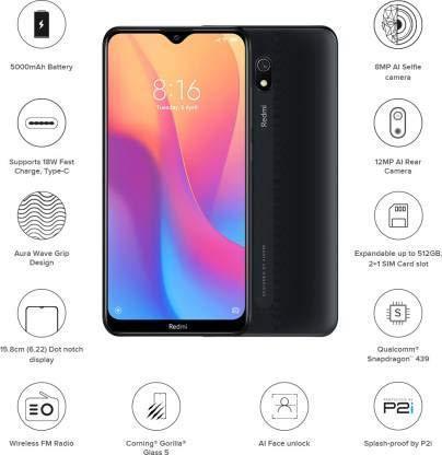 (Refurbished) Redmi 8A 2GB 32GB (Midnight Black) - Image 2