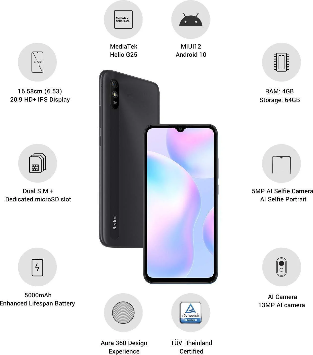 (Refurbished) REDMI 9i Sport (Carbon Black, 64 GB) (4 GB RAM) - Image 7