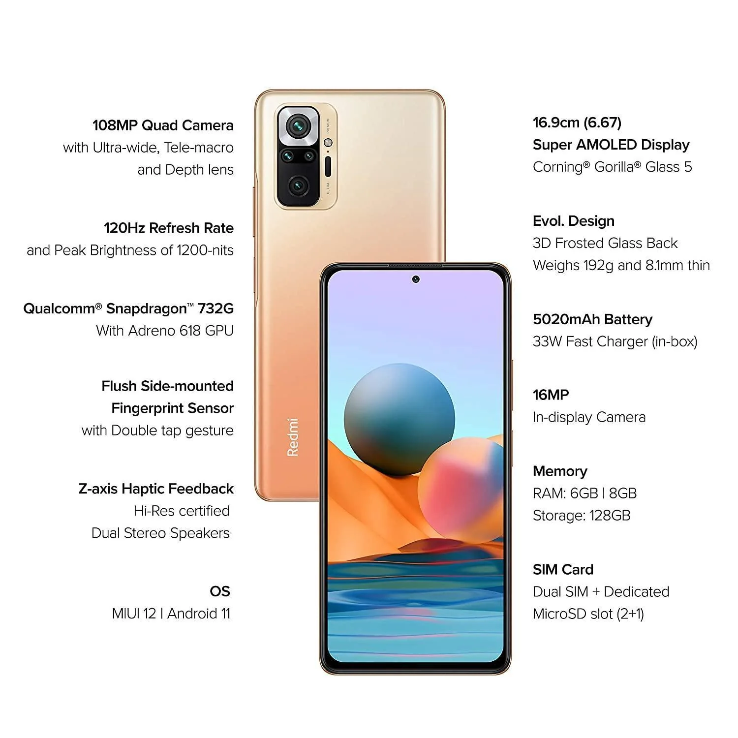 (Refurbished) Redmi Note 10 Pro Max (Vintage Bronze, 6GB RAM, 128GB Storage) -108MP Quad Camera | 120Hz Super Amoled Display - Image 7