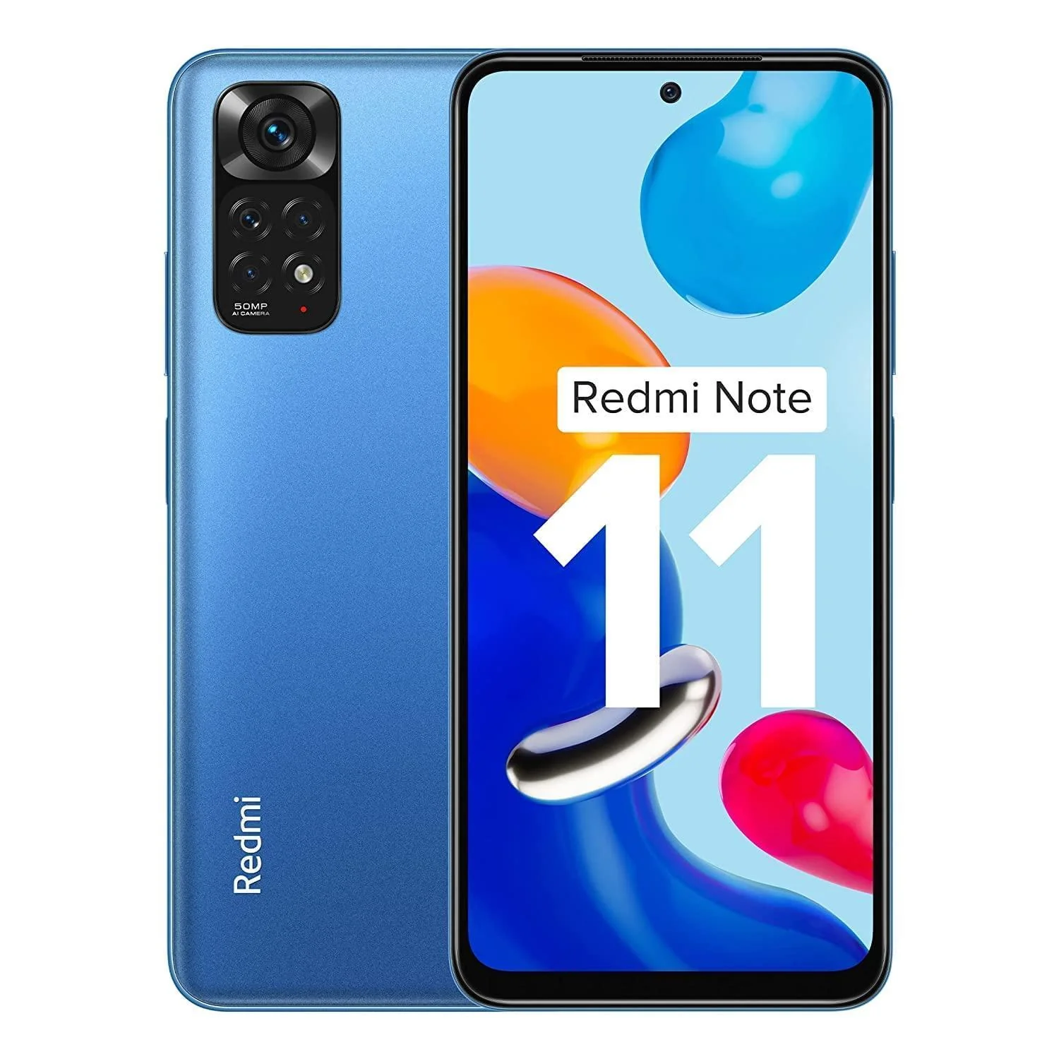 (Refurbished) Redmi Note 11 (Horizon Blue, 6GB RAM, 64GB Storage)|90Hz FHD+ AMOLED Display | Qualcomm® Snapdragon™ 680-6nm | Alexa Built-in | 33W Charger Included