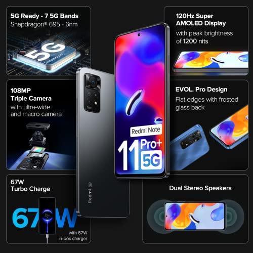 (Refurbished) Redmi Note 11 Pro + 5G (Stealth Black, 6GB RAM, 128GB Storage) 67W Turbo Charge |120Hz Super AMOLED Display |Additional Exchange Offers |Charger Included|Get 2 Months of YouTube Premium Free - Image 7