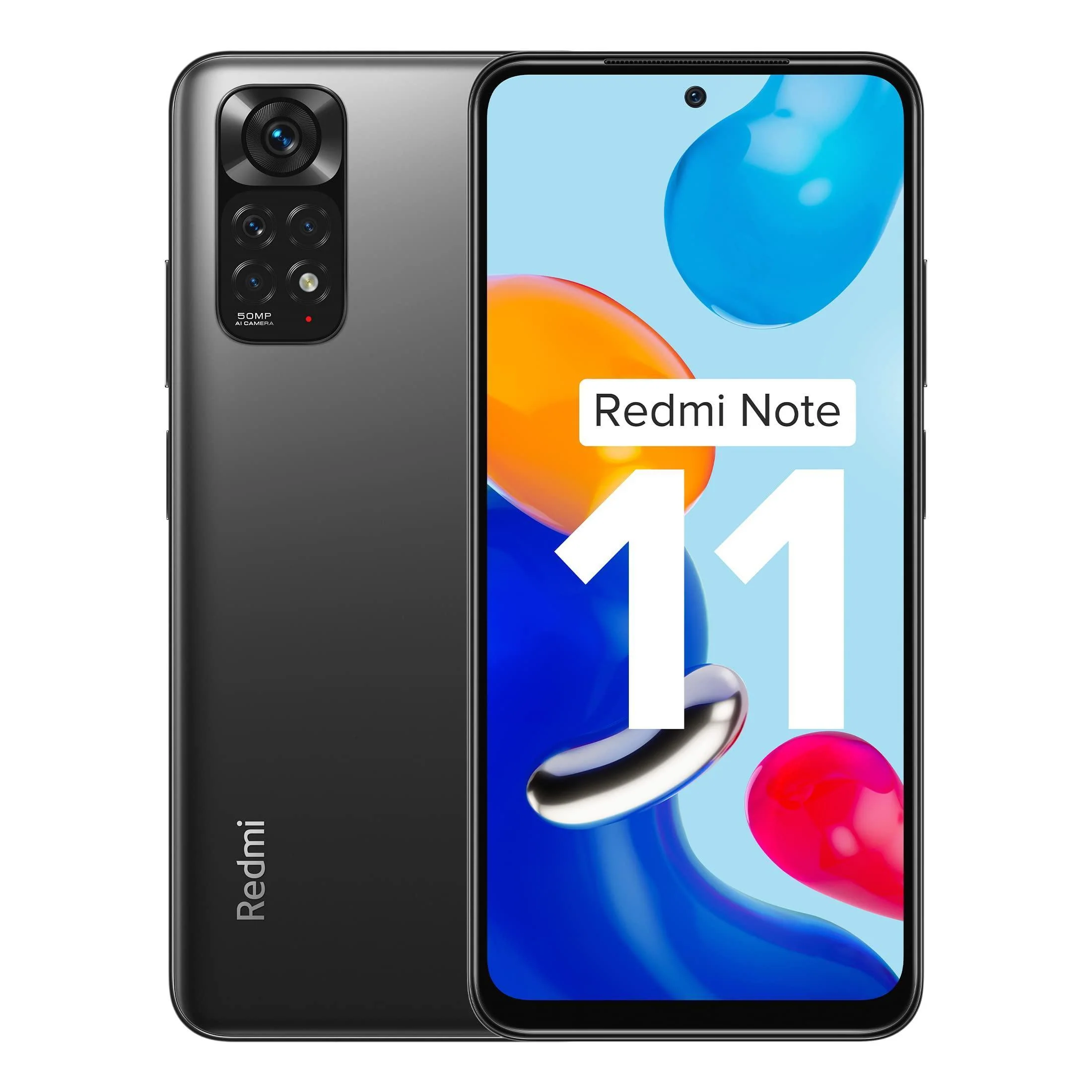 (Refurbished) Redmi Note 11 (Space Black, 6GB RAM, 64GB Storage) | 90Hz FHD+ AMOLED Display | Qualcomm® Snapdragon™ 680-6nm | Alexa Built-in | 33W Charger Included | Get 2 Months of YouTube Premium Free!