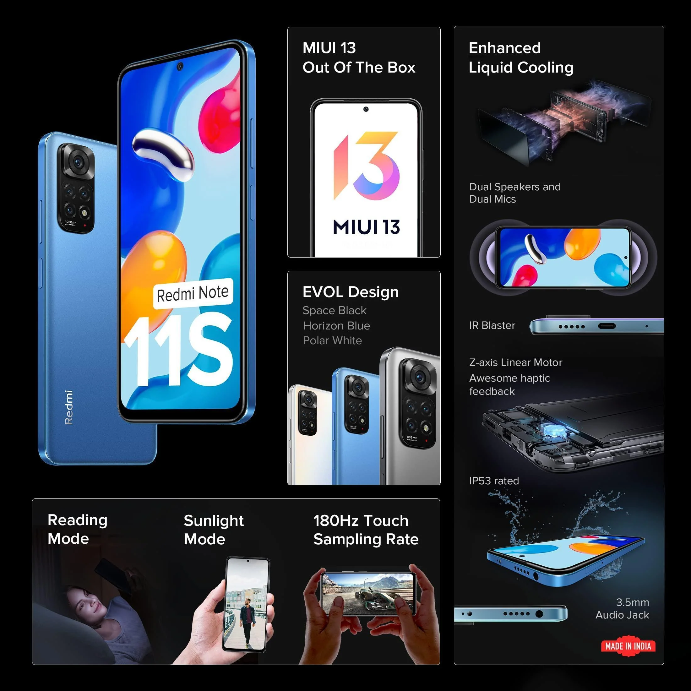 (Refurbished) Redmi Note 11S (Horizon Blue, 6GB RAM, 128GB Storage)|108MP AI Quad Camera | 90 Hz FHD+ AMOLED Display | 33W Charger Included - Image 7