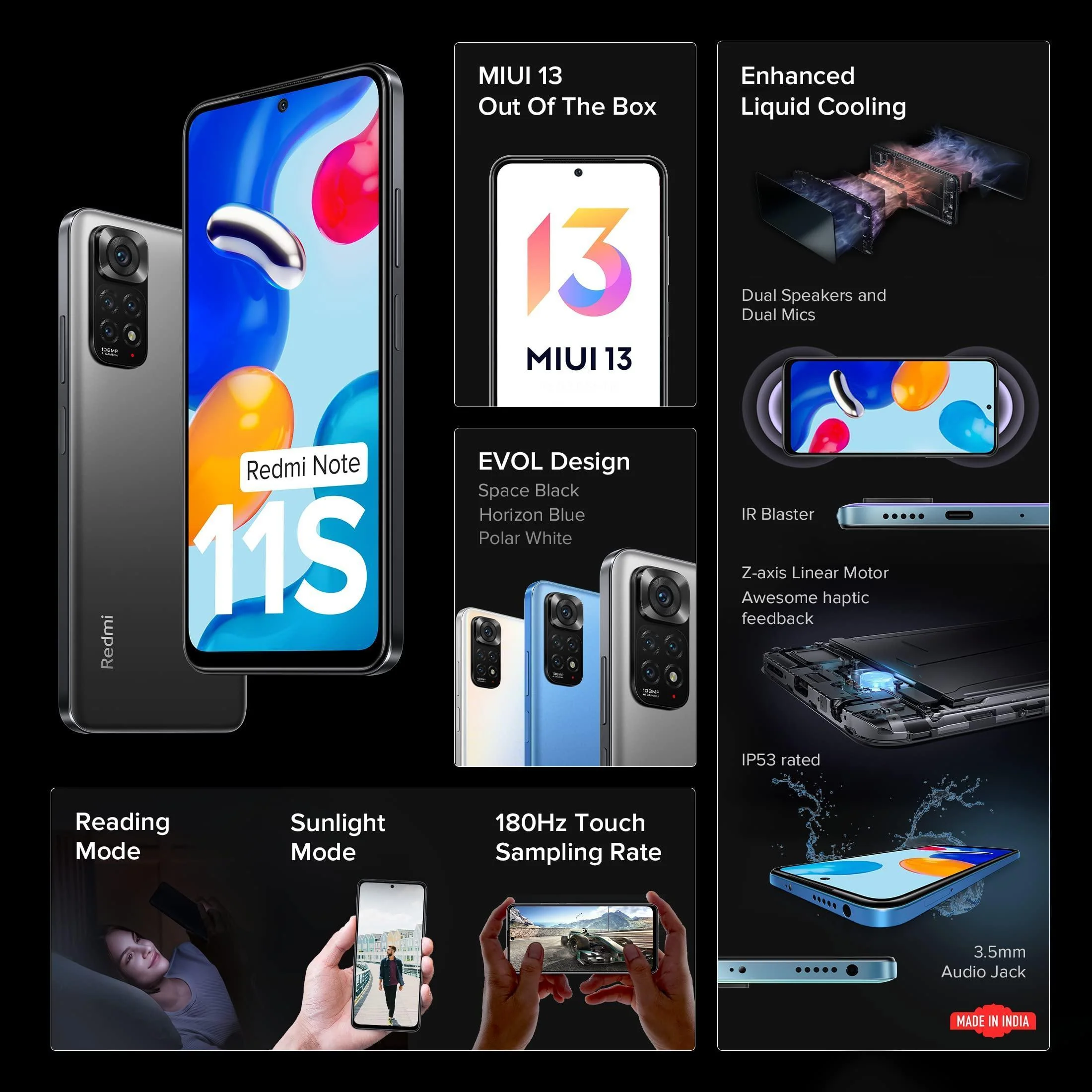 (Refurbished) Redmi Note 11S (Space Black, 6GB RAM, 64GB Storage)|108MP AI Quad Camera | 90 Hz FHD+ AMOL - Image 7
