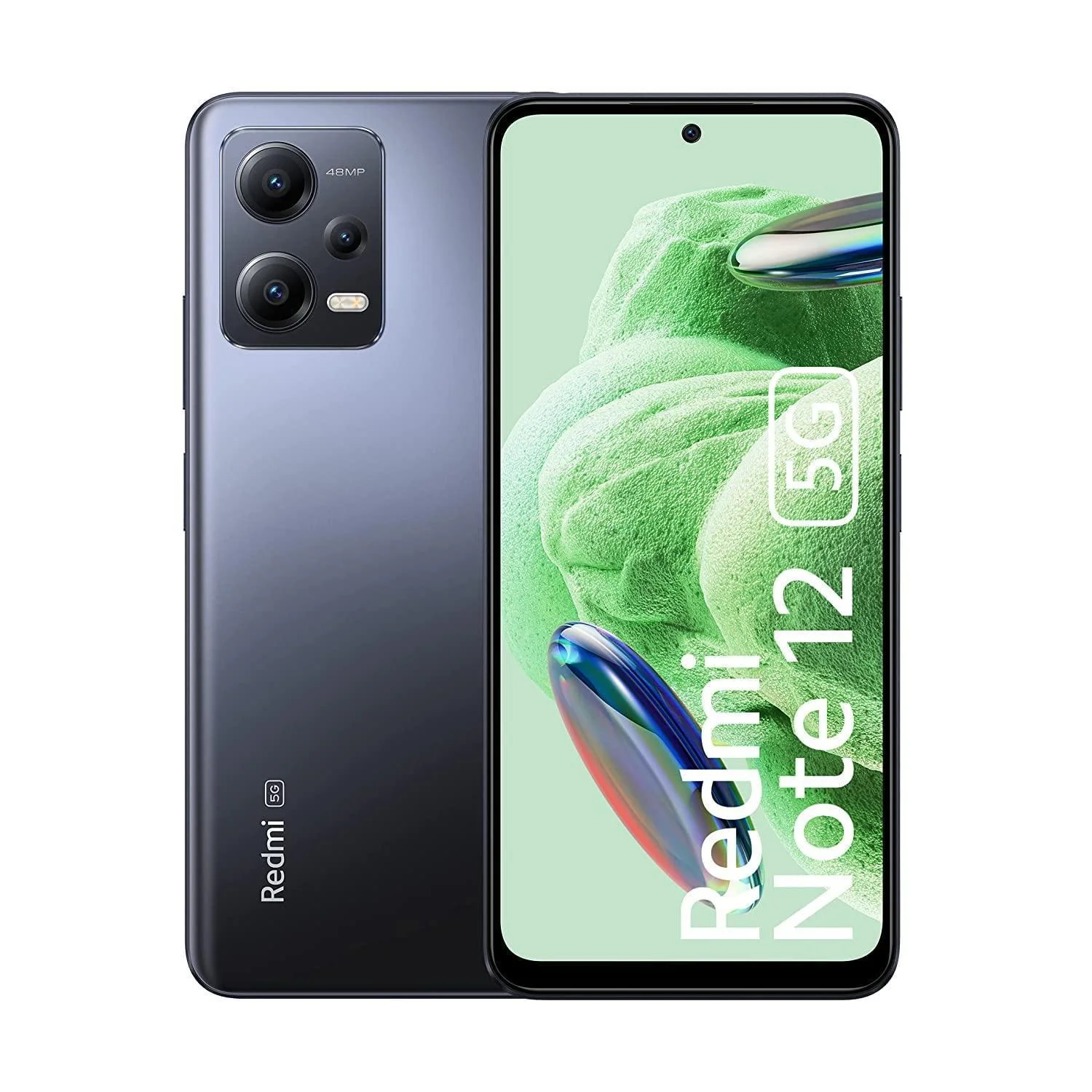 (Refurbished) Redmi Note 12 5G Matte Black 6GB RAM 128GB ROM | 1st Phone with 120Hz Super AMOLED and Sna