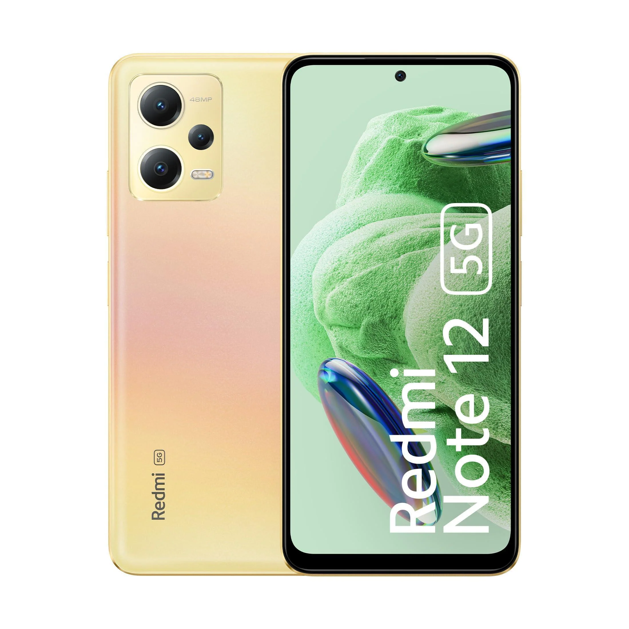 (Refurbished) Redmi Note 12 5G (Sunrise Gold, 6GB RAM, 128GB Storage)