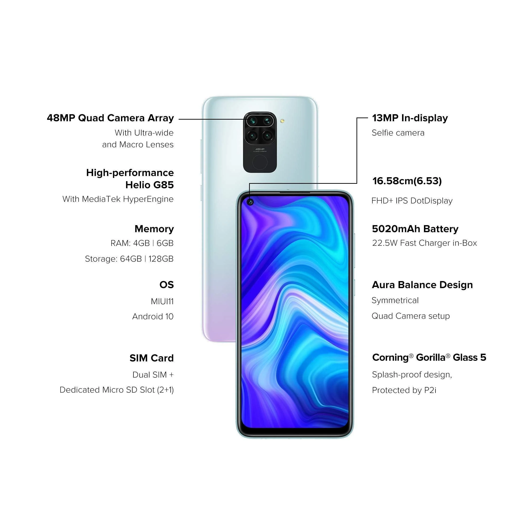 (Refurbished) Redmi Note 9 (Arctic White, 4GB RAM, 64GB Storage) - 48MP Quad Camera & Full HD+ Display - 3 Months No Cost EMI on BFL - Image 7