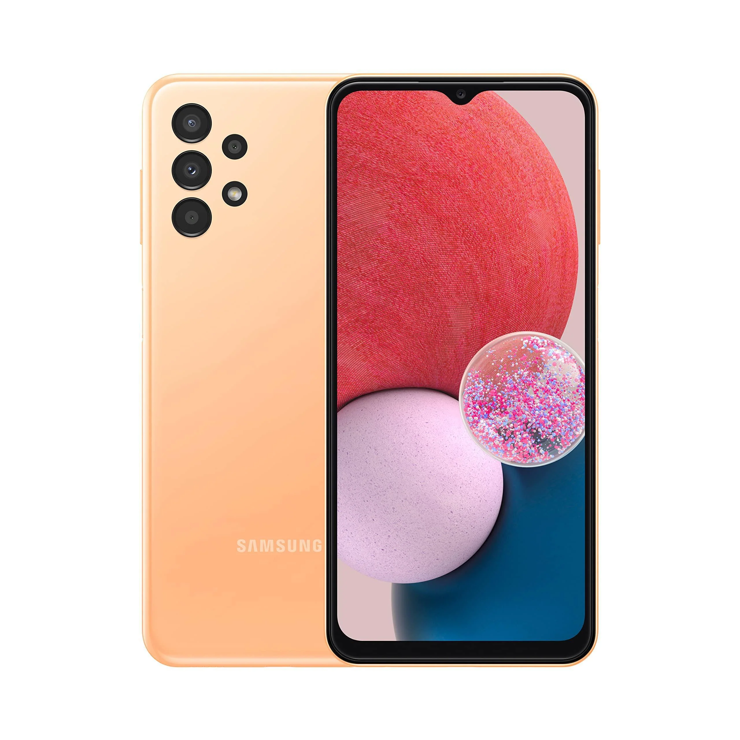 (Refurbished) Samsung Galaxy A13 Peach, 4GB RAM, 64GB Storage (SM-A135FZOGINS)