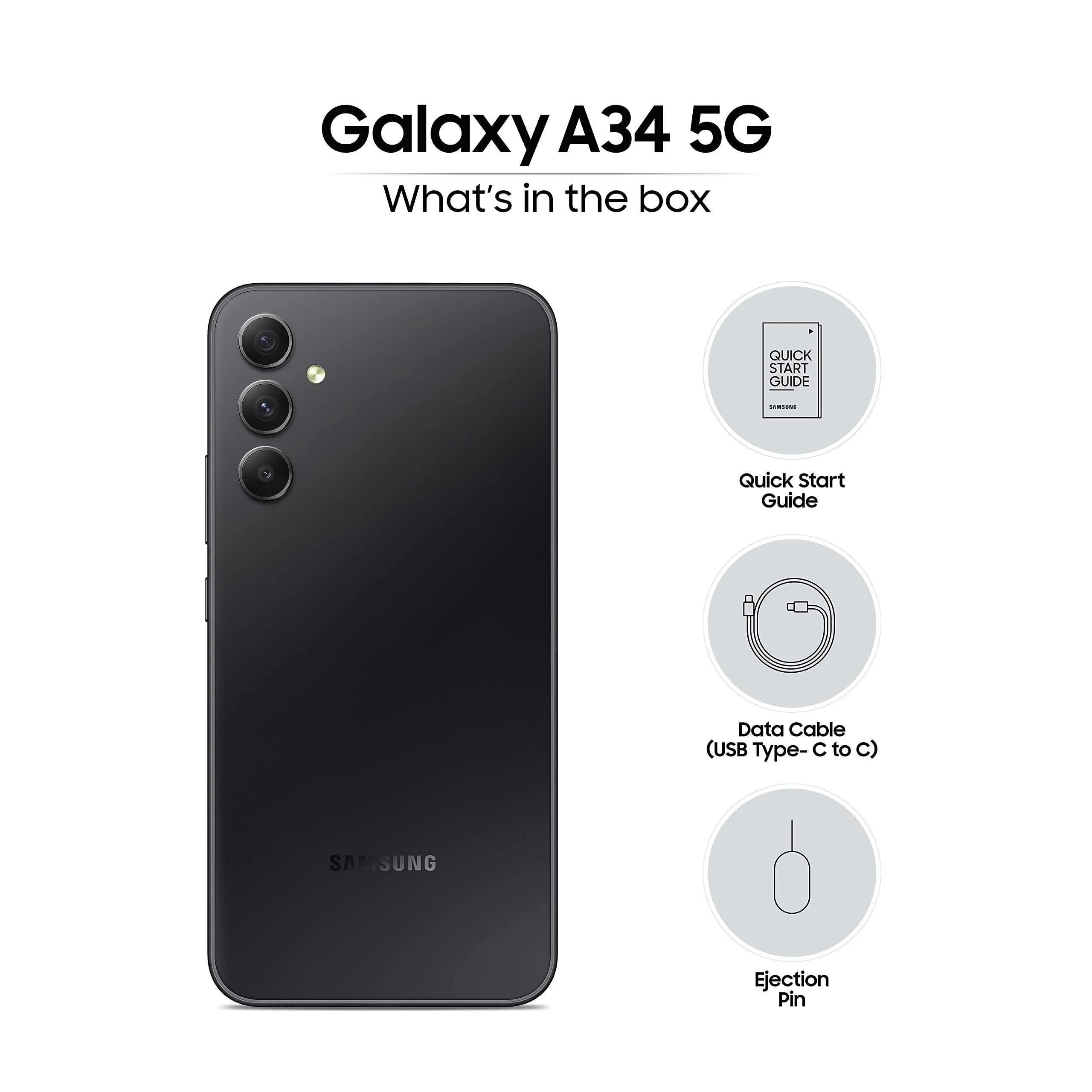 (Refurbished) Samsung Galaxy A34 5G (Awesome Graphite, 8GB, 128GB Storage) | 48 MP No Shake Cam (OIS) | IP67 | Gorilla Glass 5 | Voice Focus | Travel Adapter to be Purchased Separately - Image 7