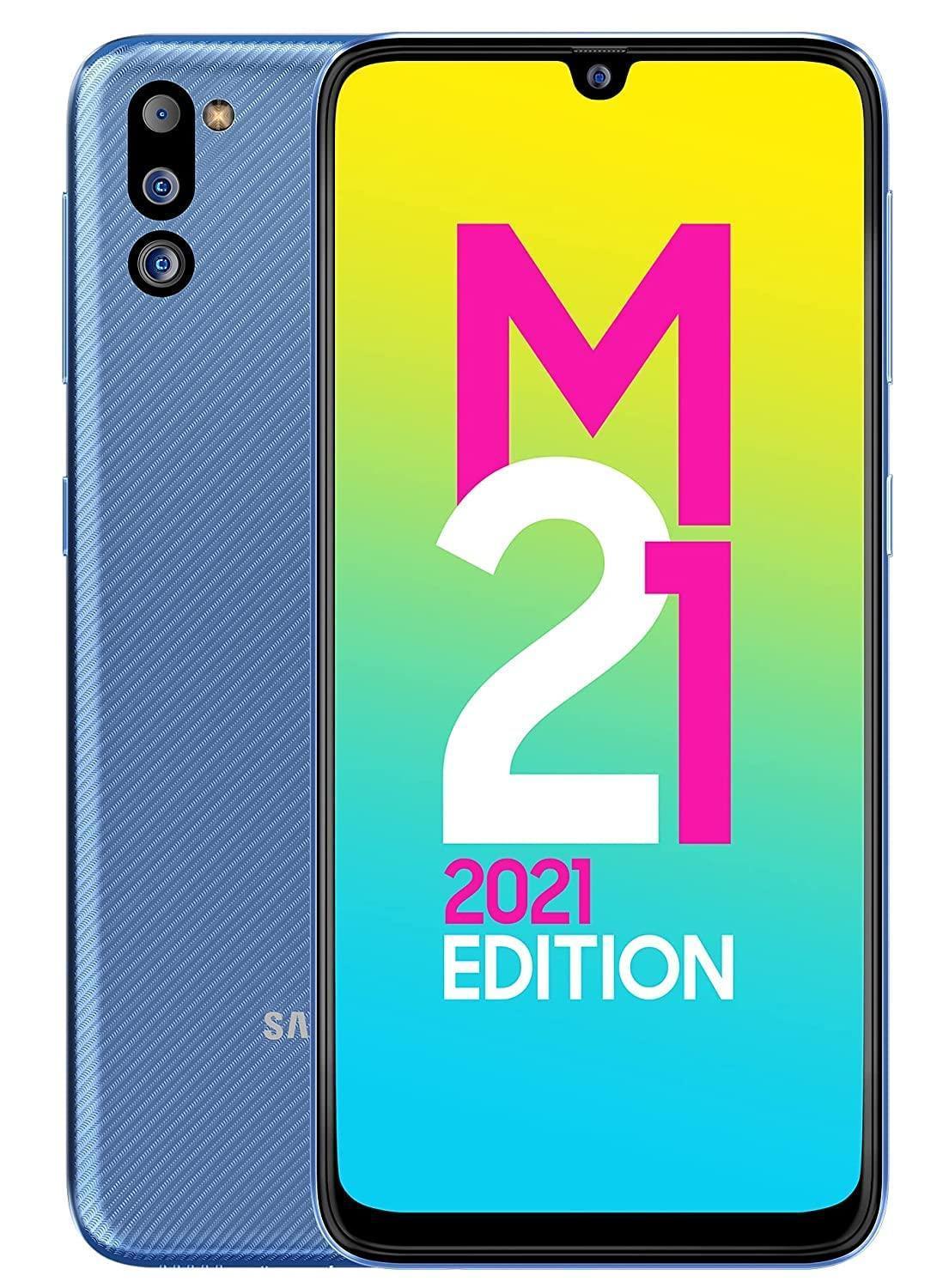 (Refurbished) Samsung Galaxy M21 2021 Edition - Arctic Blue, 6GB RAM, 128GB Storage - FHD+ sAMOLED