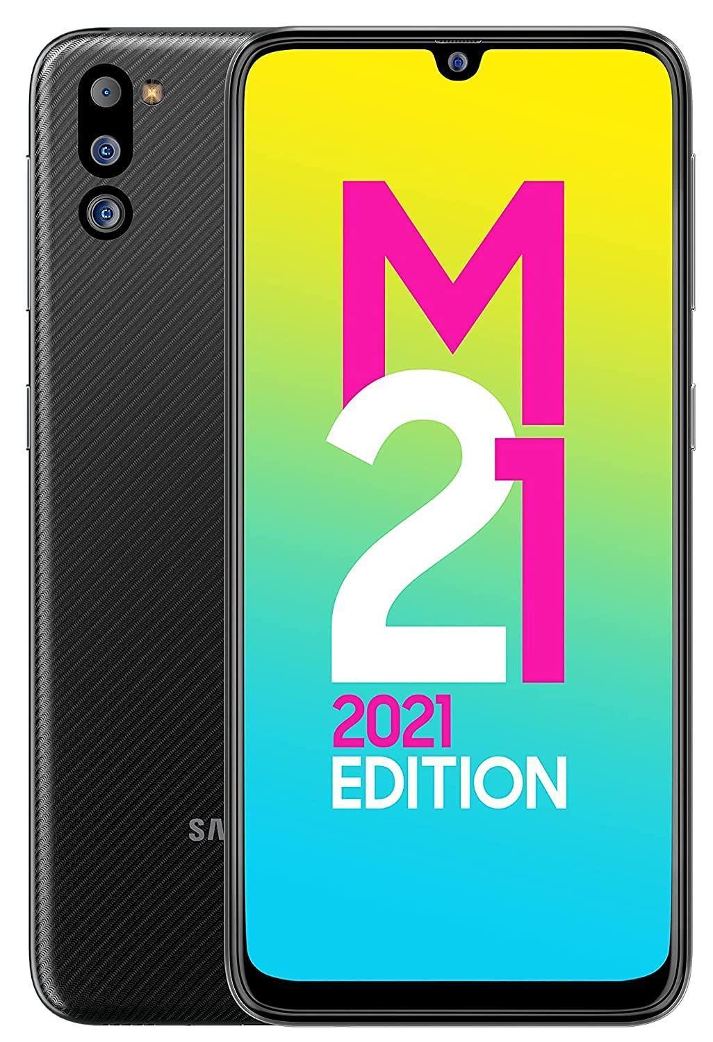 (Refurbished) Samsung Galaxy M21 2021 Edition - Charcoal Black, 4GB RAM, 64GB Storage - FHD+ sAMOLED