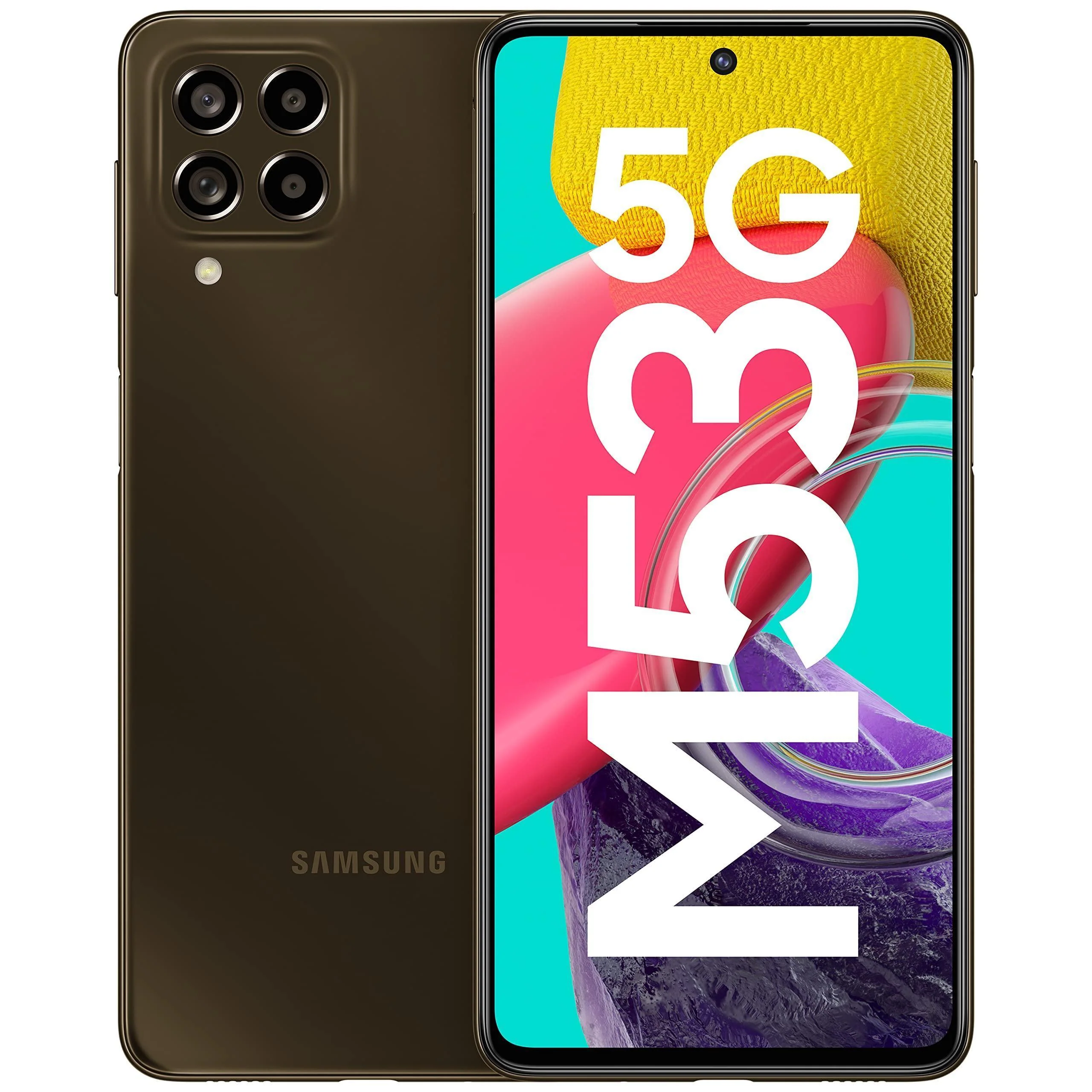 (Refurbished) Samsung Galaxy M53 5G (Emerald Brown, 8GB, 128GB Storage) | 108MP Camera | sAmoled+ 120Hz | 32MP Front Camera | 6nm Processor | 16GB RAM with RAM Plus | Travel Adapter to be Purchased Separately