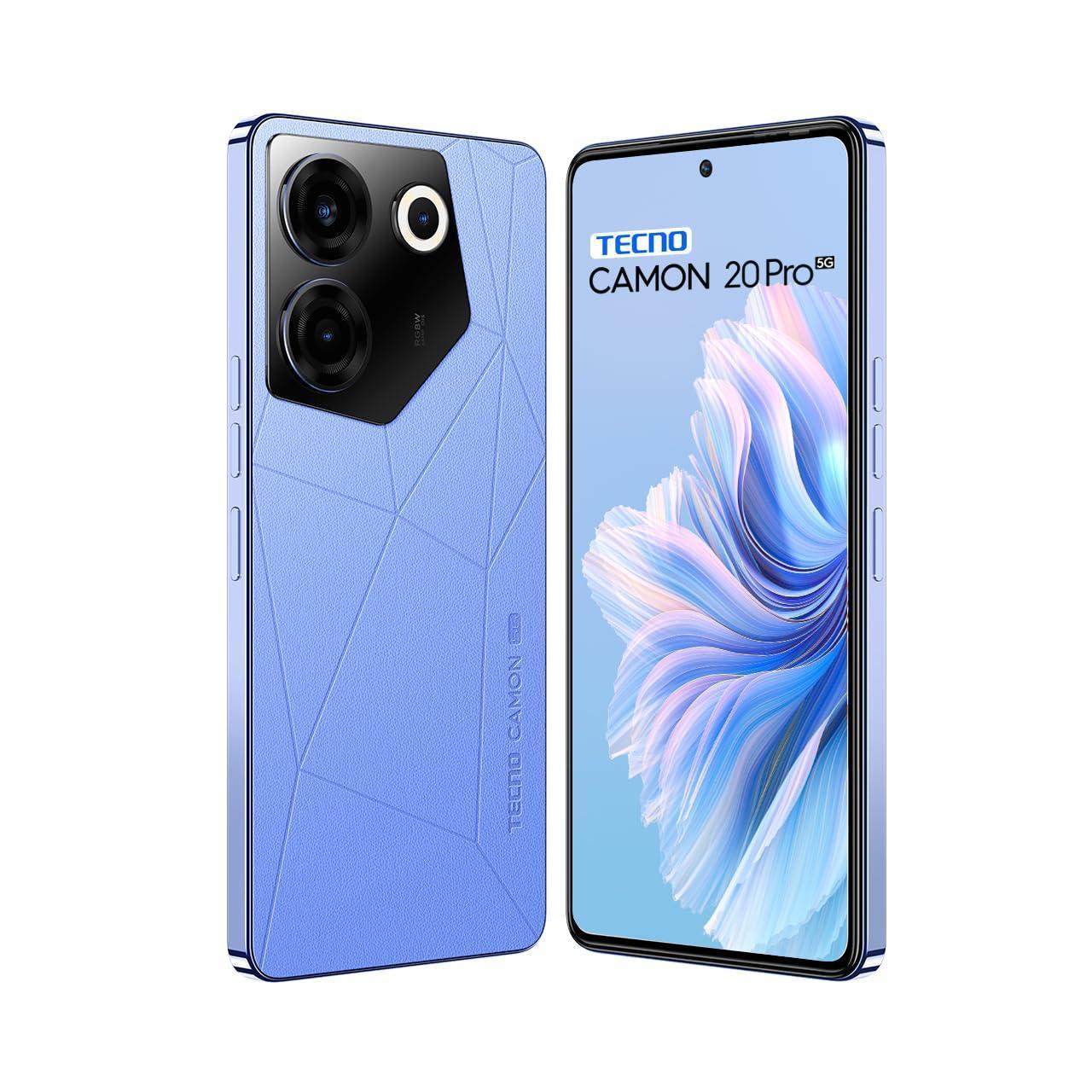 (Refurbished) Tecno Camon 20 Pro 5G (Serenity Blue, 8GB RAM,128GB Storage)| India's 1st MediaTek Dimensity 8050 Processor | 16GB Expandable RAM | 64MP RGBW(G+P) OIS Rear Camera|6.67 FHD+ Big AMOLED Screen - Image 5