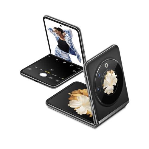 (Refurbished) TECNO Phantom V Flip 5G (Iconic Black 16GB RAM,256GB Storage) | 45W Fast Charging | 32 MP Selfie, 64 Rear Camera| 6.9" Flexible, 1.32" Secondrary AMOLED