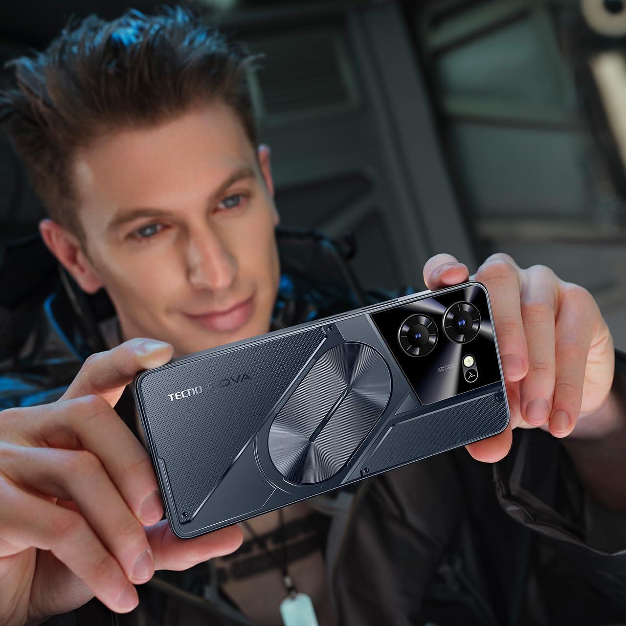 (Refurbished) TECNO Pova 5 Pro 5G (Dark Illusion, 8GB RAM,256GB Storage)| Segment 1st 68W Ultra Fast Charging | India's 1st Multi-Colored Backlit ARC Interface | 50MP AI Dual Camera | 6.78”FHD+ Dot-in Display - Image 3