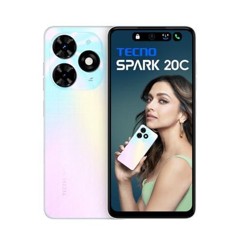(Refurbished) TECNO Spark 20C | Mystery White, (16GB*+128GB) | 50MP Main Camera + 8MP Selfie| 90Hz Dot-in Display with Dynamic Port & Dual Speakers with DTS | 5000mAh Battery |18W Type-C | Helio G36 Processor