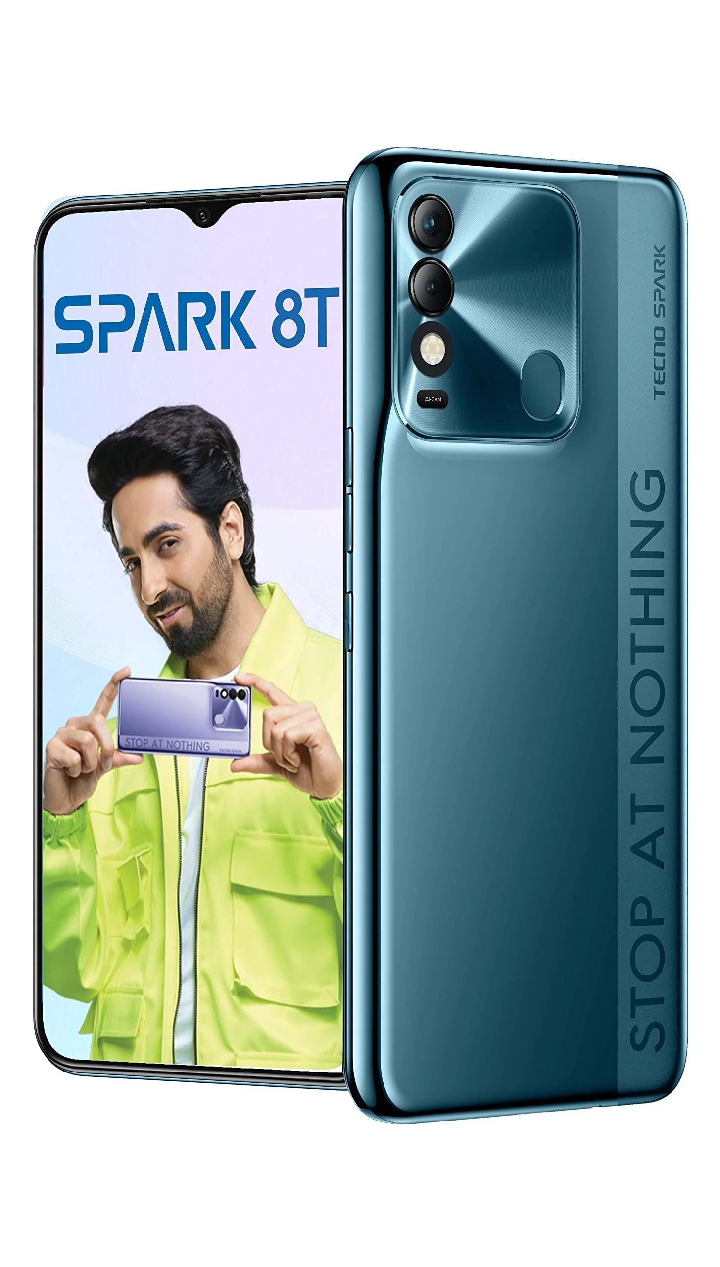(Refurbished) Tecno Spark 8T (Atlantic Blue,4GB RAM, 64GB Storage)| 50MP AI Camera | 6.6" FHD+Display | - Image 2