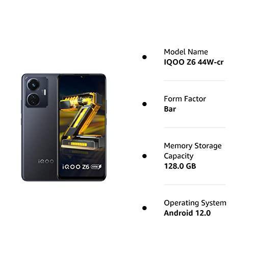 (Refurbished) Vivo iQOO Z6 44W (Raven Black, 6GB RAM, 128GB Storage, Cellular, 6.44 inches) - Image 2