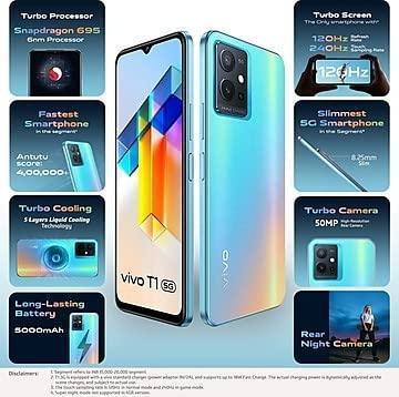 (Refurbished) Vivo T1 5G (6 GB RAM, 128 GB ROM, Rainbow Fantasy) - Image 2