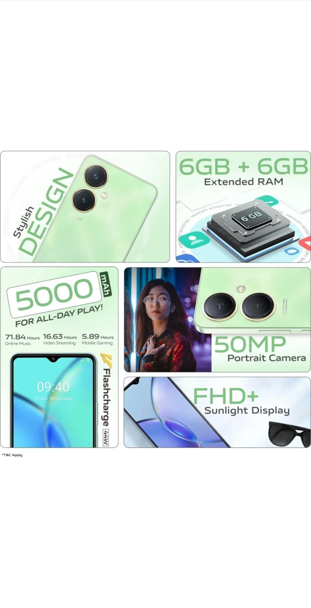 (Refurbished) Vivo Y27 (Garden Green, 6GB RAM, 128GB Storage) Without Offers - Image 6