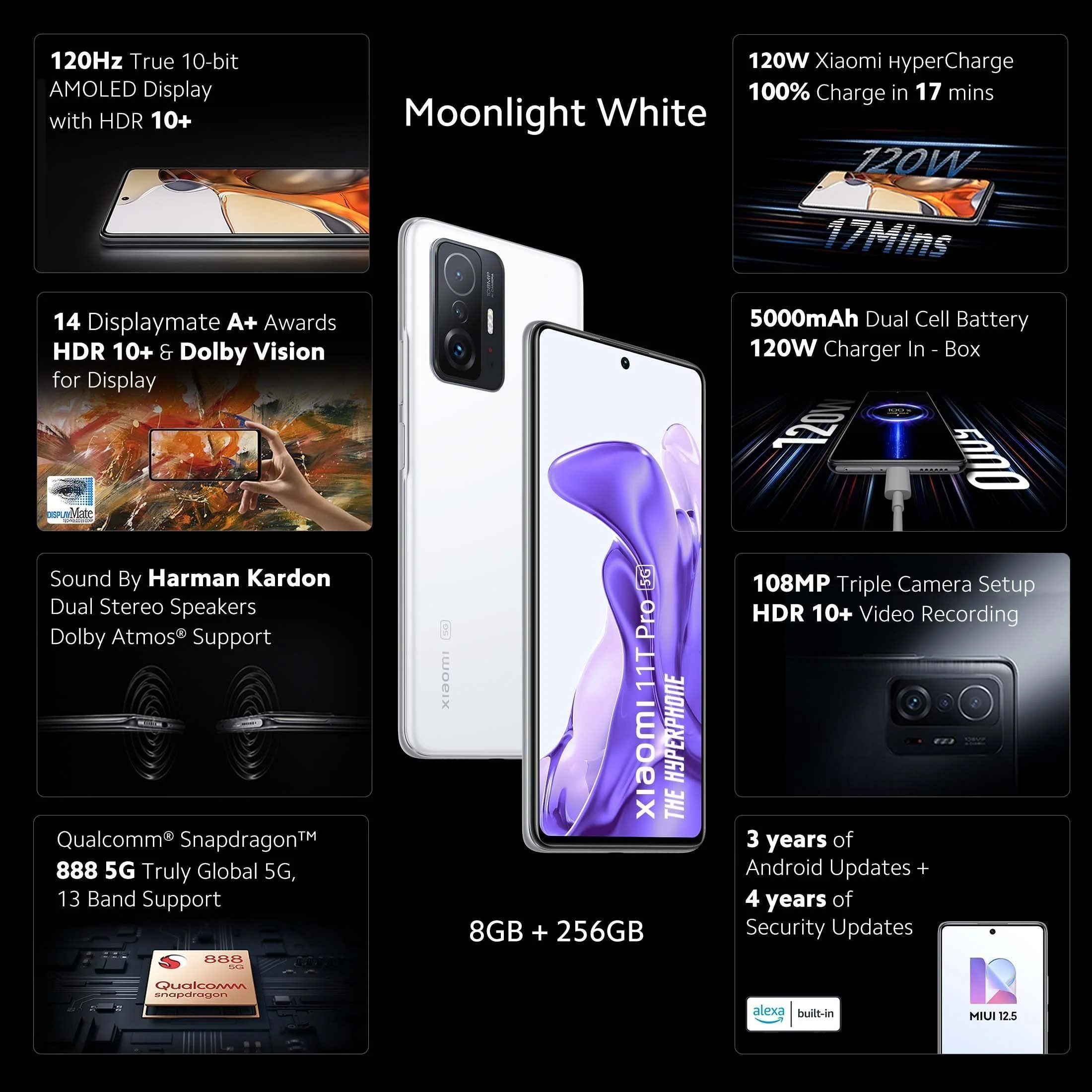 (Refurbished) Xiaomi 11T Pro 5G Hyperphone(Moonlight White,8GB RAM,256GB Storage)|SD 888 - Image 7