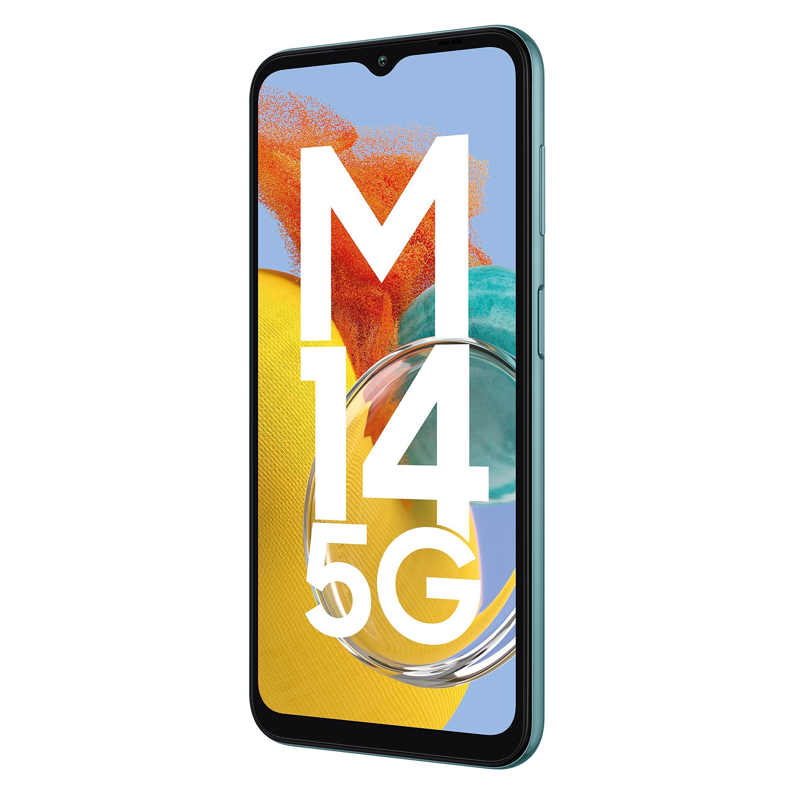 (Renewed) Samsung Galaxy M14 5G (Smoky Teal, 6GB, 128GB Storage) | 50MP Triple Cam | 6000 mAh Battery | 5nm Octa-Core Processor | 12GB RAM with RAM Plus | Android 13 | Without Charger - Image 5