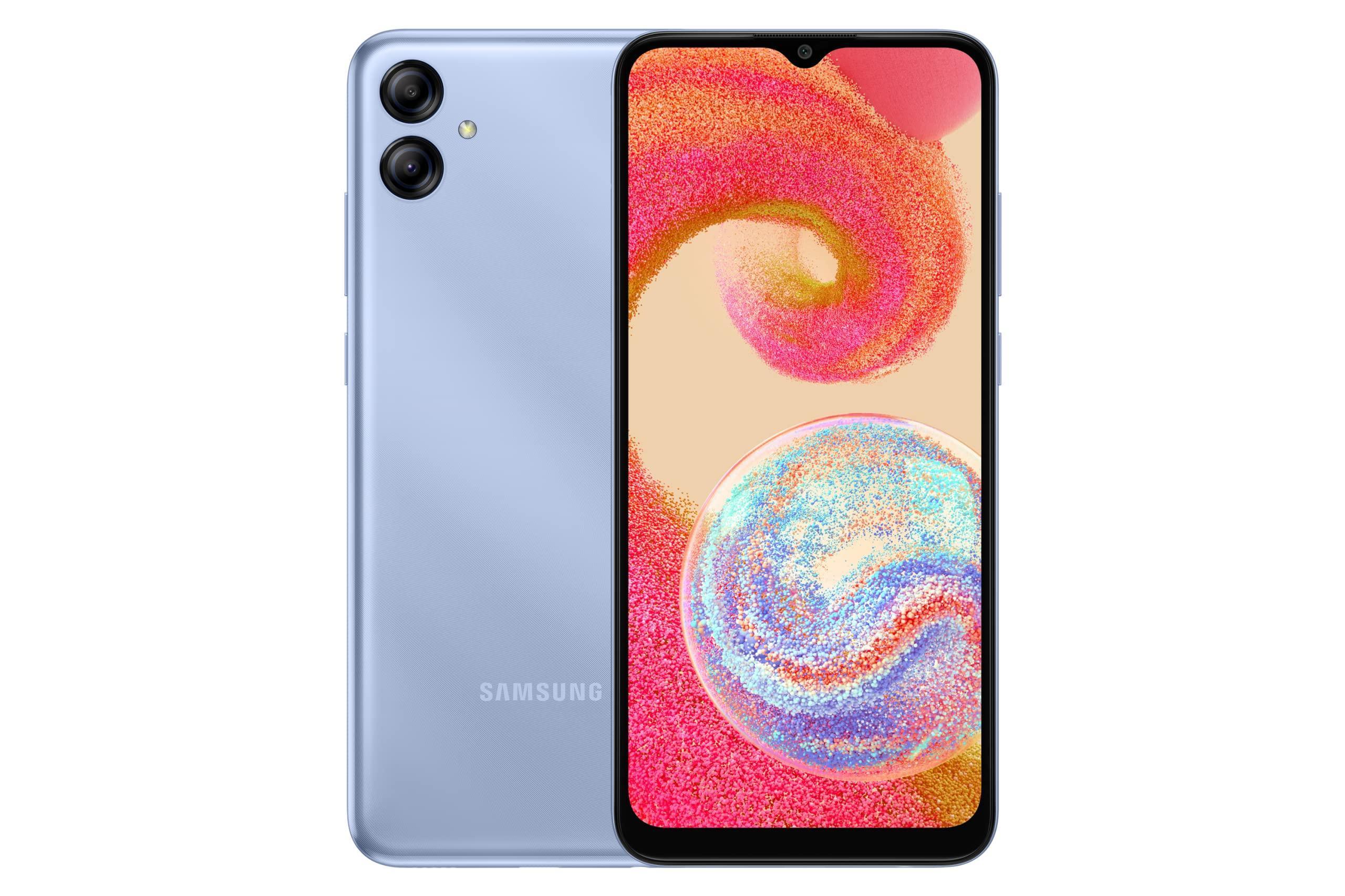Samsung Galaxy A04e (Light Blue, 4GB, 128GB Storage) Refurbished
