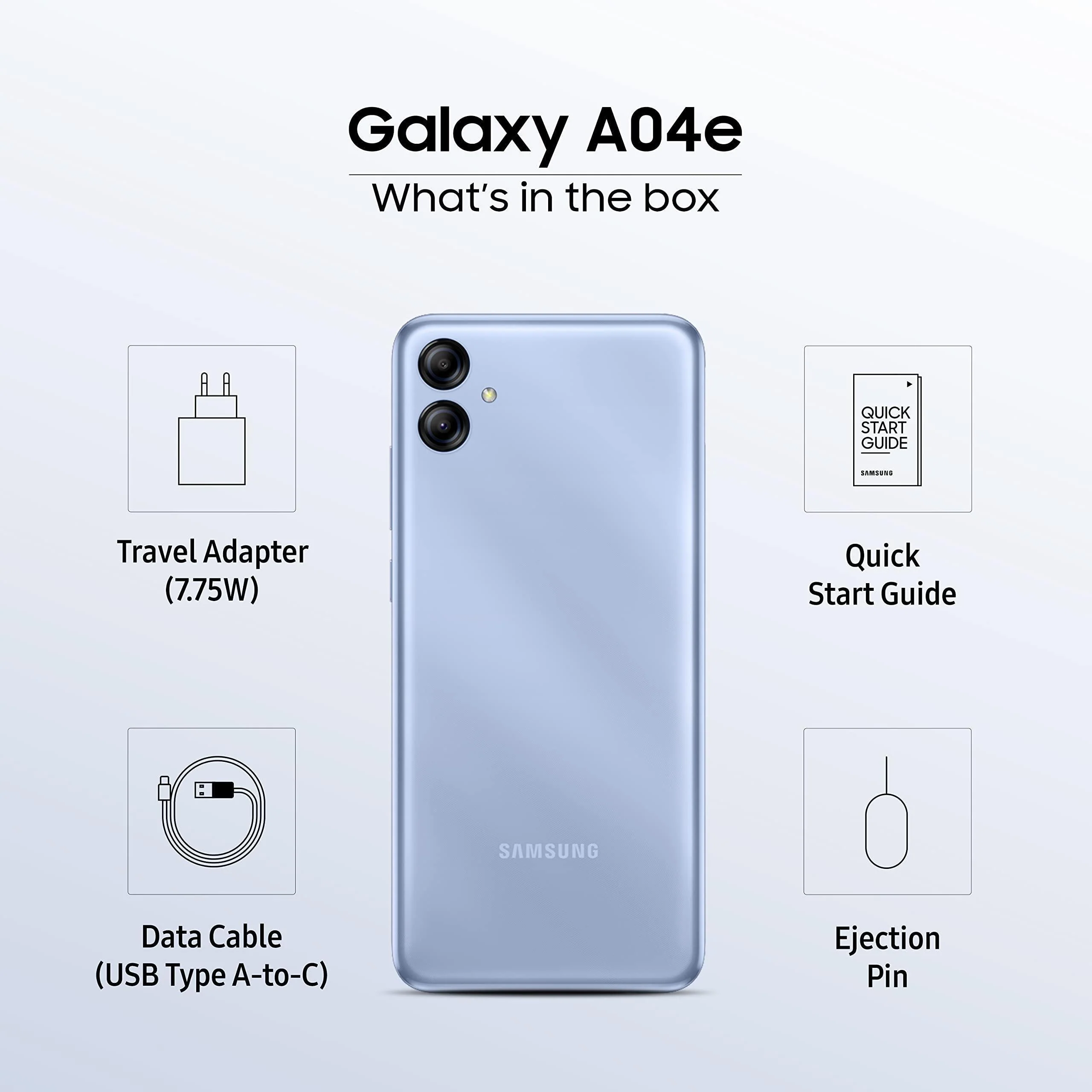 Samsung Galaxy A04e (Light Blue, 4GB, 128GB Storage) Refurbished - Image 5