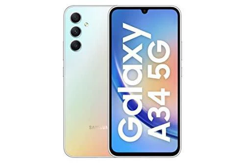 Samsung Galaxy A34 5G (Awesome Silver, 8GB, 128GB Storage) | 48 MP No Shake Cam (OIS) Refurbished