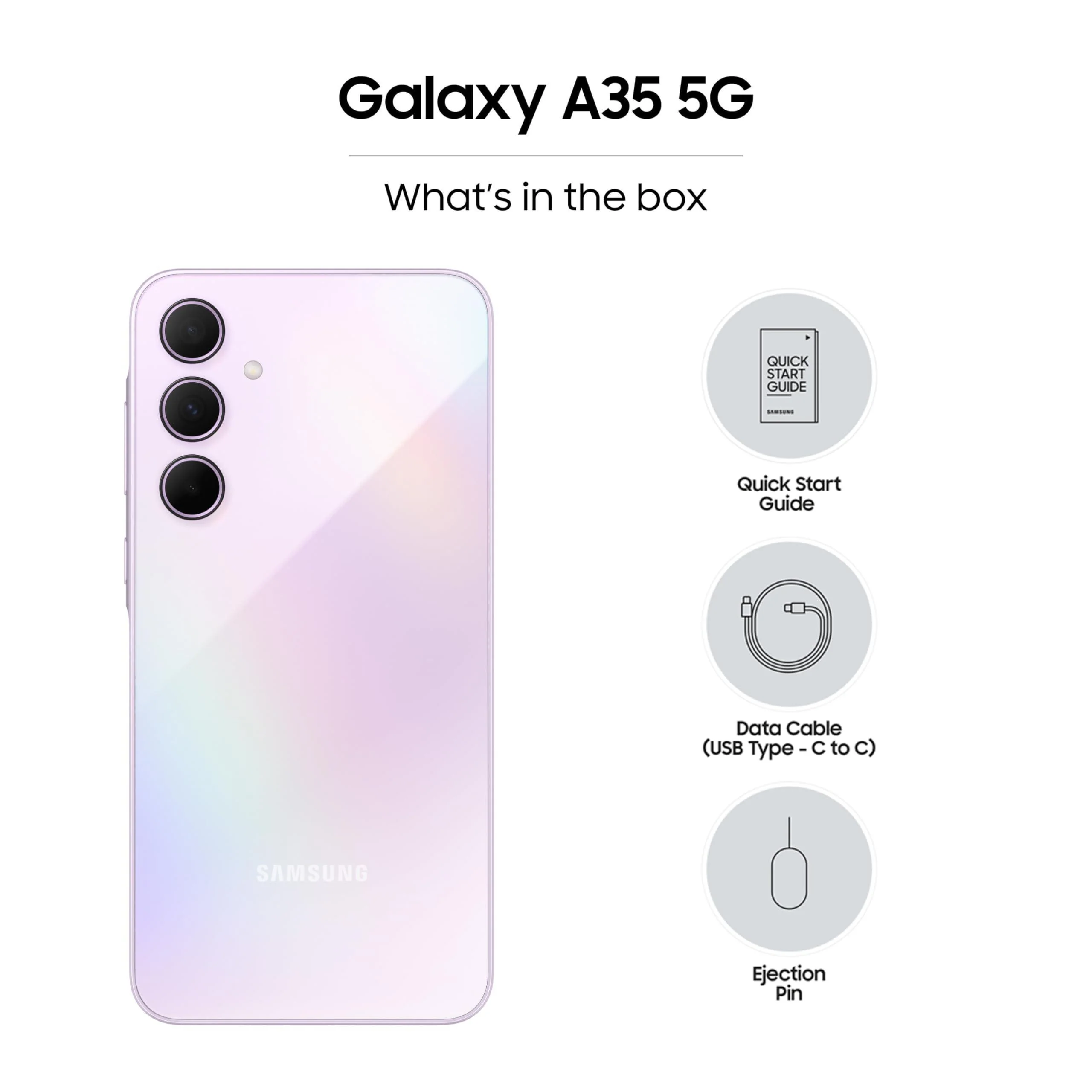 Samsung Galaxy A35 5G (Awesome Lilac, 8GB RAM, 256GB Storage) | Premium Glass Back | 50 MP Main Camera (OIS) | Nightography | IP67 | Corning Gorilla Glass Victus+ | sAMOLED with Vision Booster - Image 3