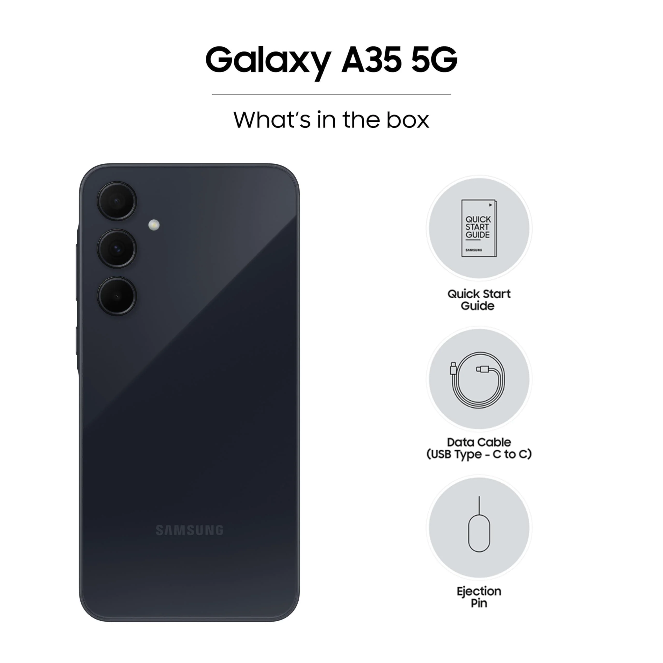 Samsung Galaxy A35 5G (Awesome Navy, 8GB RAM, 256GB Storage) | Premium Glass Back | 50 MP Main Camera (OIS) | Nightography | IP67 | Corning Gorilla Glass Victus+ | sAMOLED with Vision Booster - Image 3