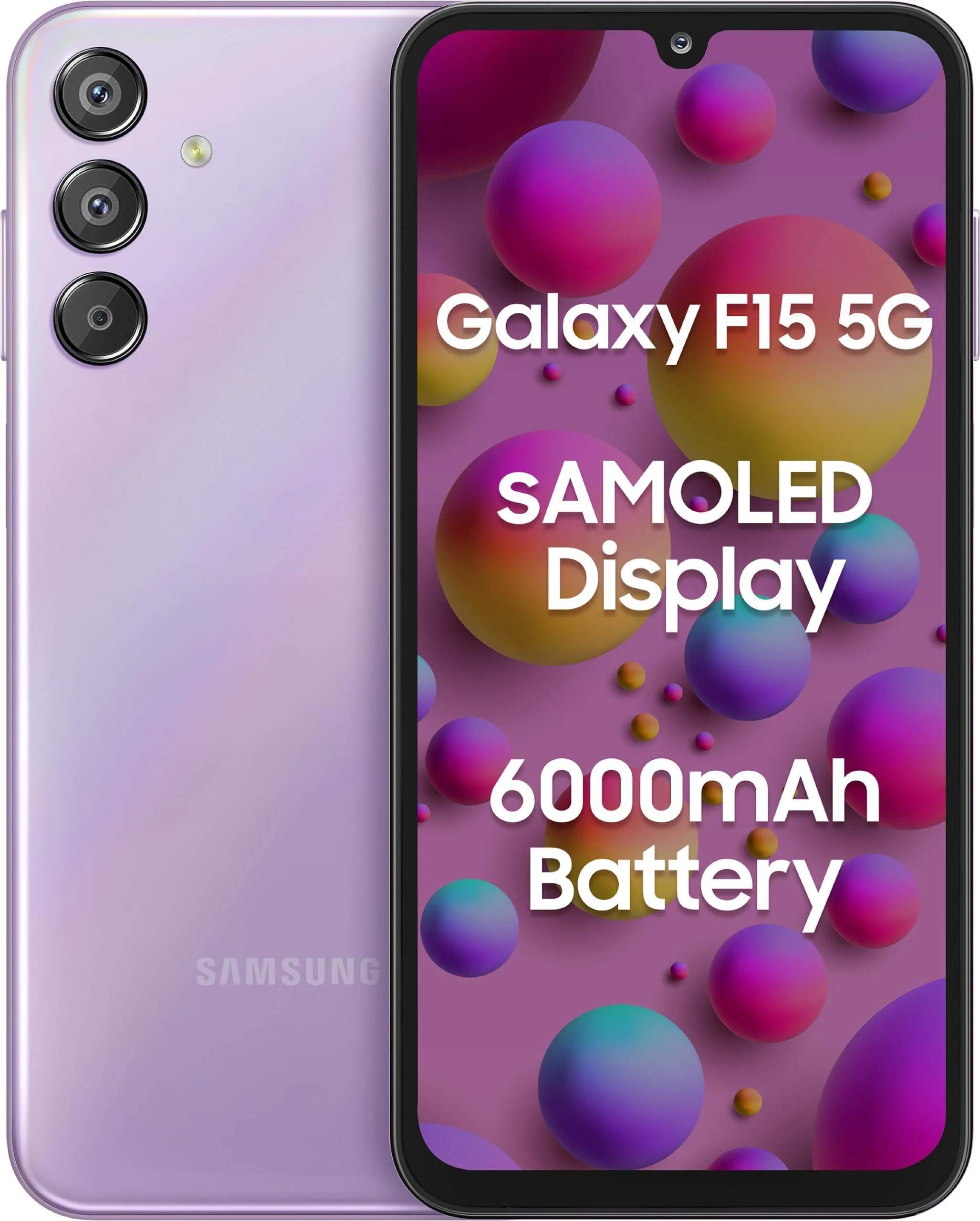 SAMSUNG Galaxy F15 5G 6GB RAM 128GB Storage (Groovy Violet) Refurbished