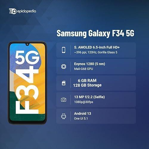 Samsung Galaxy F34 5G (Orchid Violet, 6 GB RAM, 128 GB Storage) Preowned - Image 4