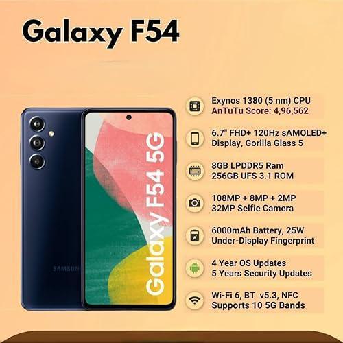 Samsung Galaxy F54 5G (Meteor Blue) (256 GB ROM) (8 GB RAM) Preowned - Image 4