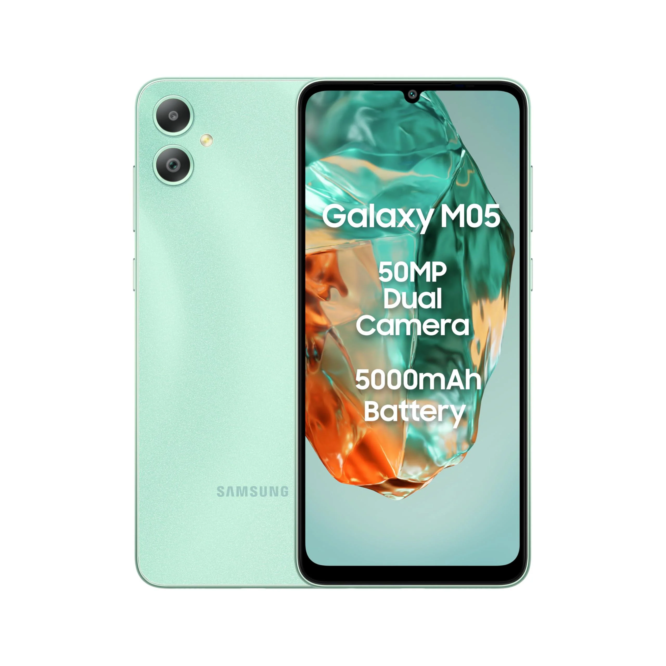 Samsung Galaxy M05 (Mint Green, 4GB RAM, 64 GB Storage) | 50MP Dual Camera Refurbished