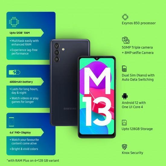 Samsung Galaxy M13, 6000mAh Battery Midnight Blue, 6GB, 128GB Storage Preowned - Image 2
