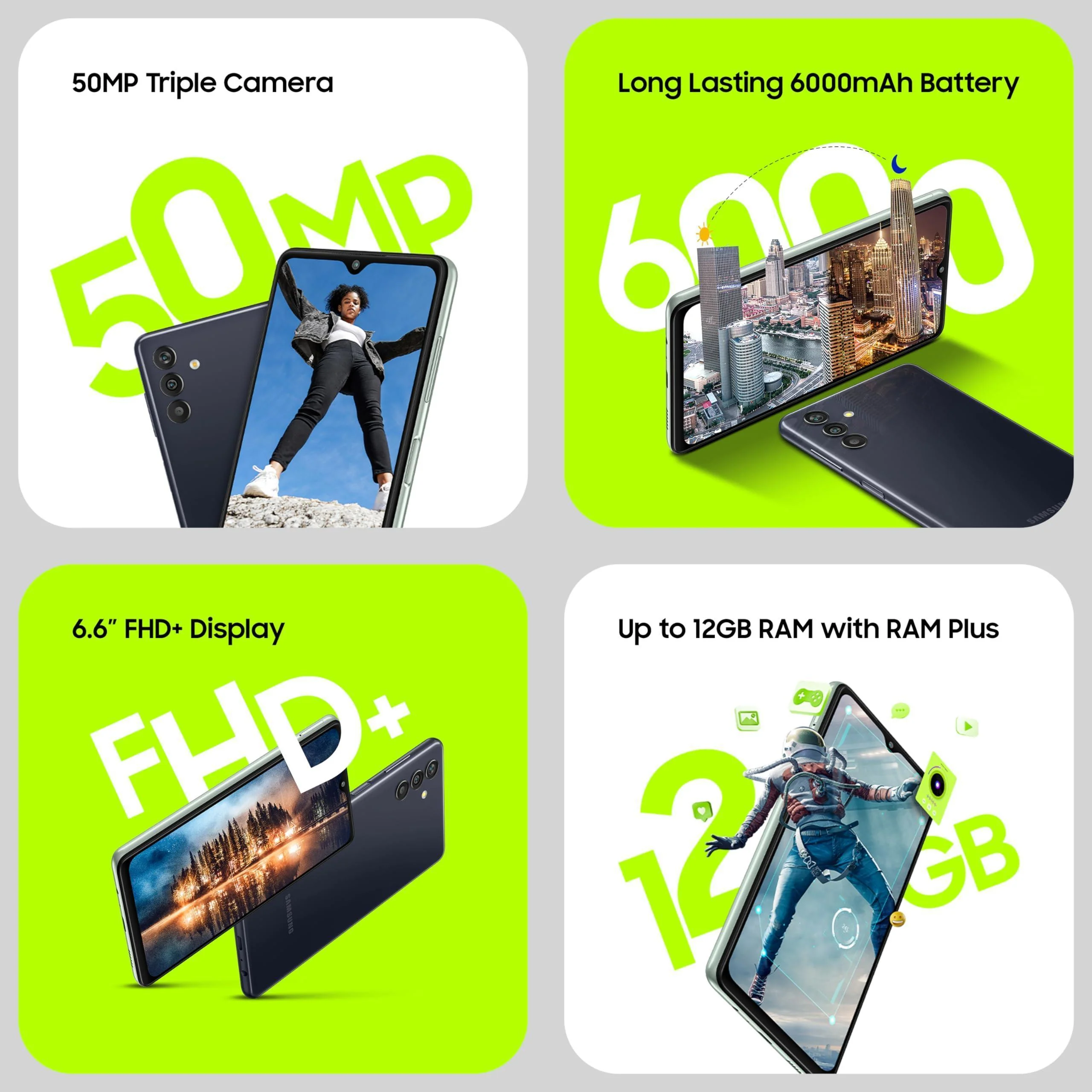Samsung Galaxy M13 (Aqua Green, 4GB, 64GB Storage) | 6000mAh Battery Refurbished - Image 5