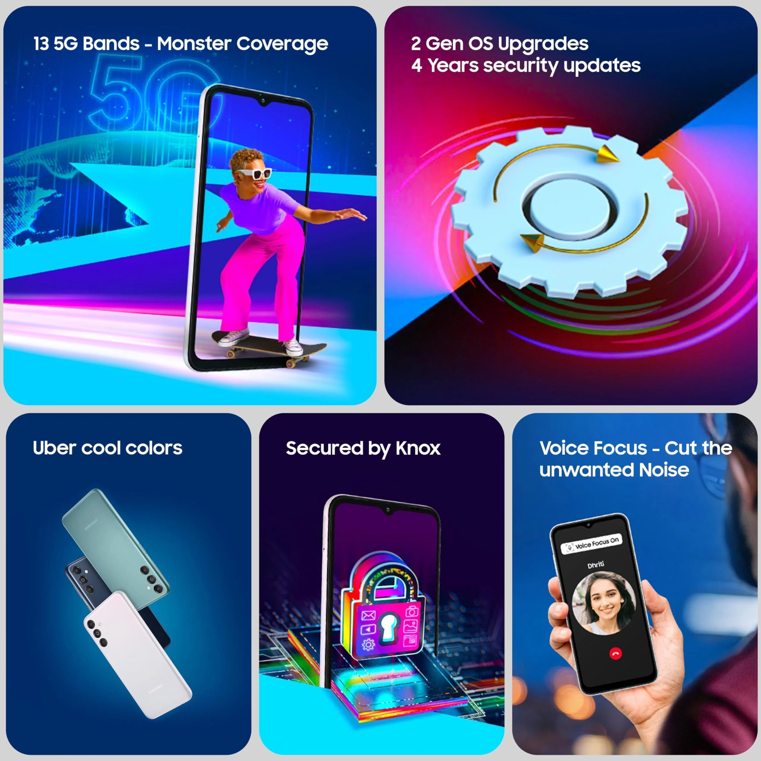 Samsung Galaxy M14 5G (ICY Silver,4GB,128GB)|50MP Triple Cam Preowned - Image 5