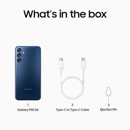 Samsung Galaxy M15 5G (Blue Topaz,8GB RAM,128GB Storage)| 50MP Triple Cam| 6000mAh Battery Preowned - Image 2