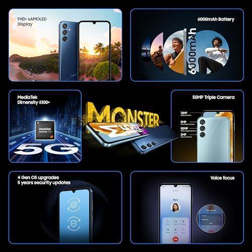 Samsung Galaxy M15 5G (Blue Topaz,8GB RAM,128GB Storage)| 50MP Triple Cam| 6000mAh Battery Preowned - Image 5
