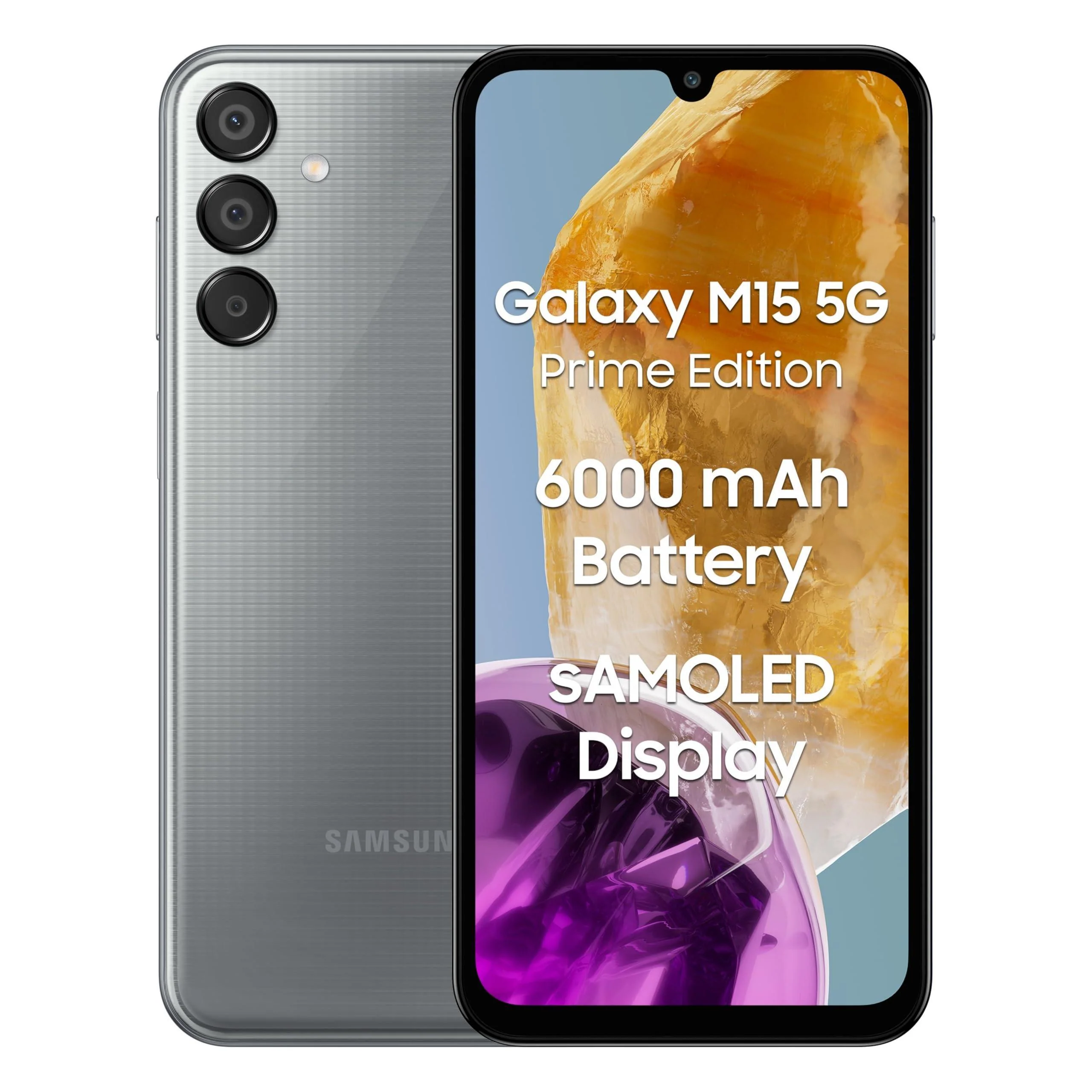 Samsung Galaxy M15 5G Prime Edition (Stone Grey,6GB RAM,128GB Storage) Refurbished